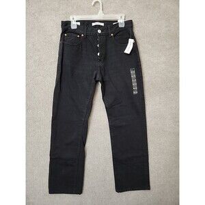 PacSun Straight Leg Jeans Mens 30x30 Black Button Fly Cotton Non Stretch NEW